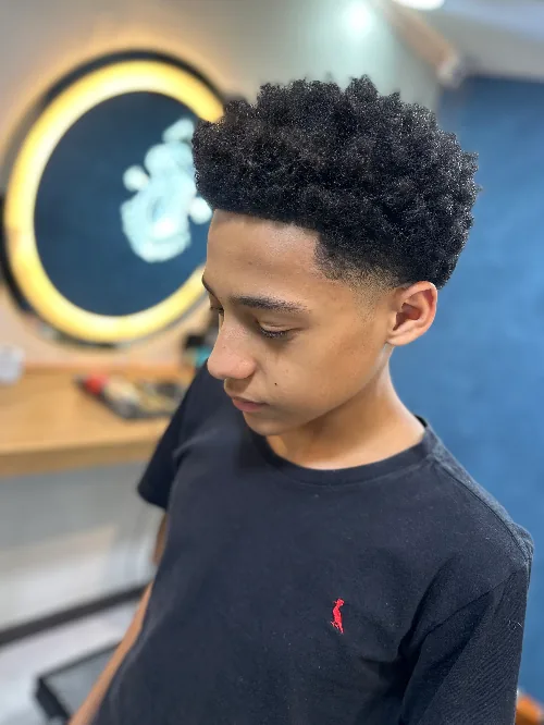 Alto com degradê — trabalho feito na Team Brothers Barbearia