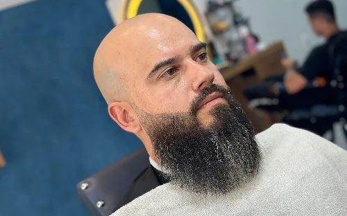 Barba cheia — trabalho feito na Team Brothers Barbearia